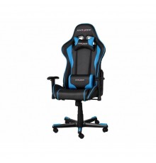 Игровое кресло DXRacer Formula OH/FE08/NB компьютерное, до 91 кг, кожа PU, металл, цвет  черный/синий                                                                                                                                                     