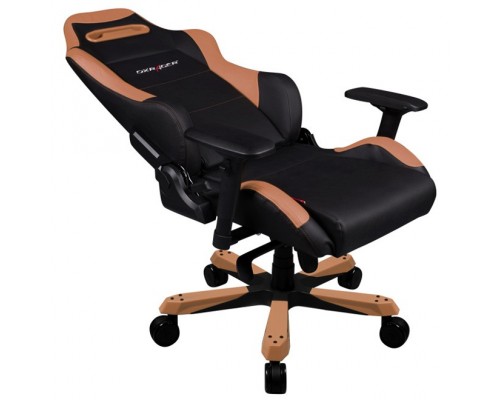 Игровое кресло DXRacer Iron OH/IS11/NC компьютерное, до 136 кг, кожа PU, металл, цвет  черный/коричневый