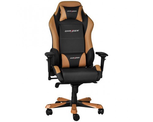 Игровое кресло DXRacer Iron OH/IS11/NC компьютерное, до 136 кг, кожа PU, металл, цвет  черный/коричневый