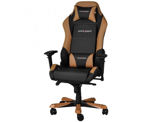 Игровое кресло DXRacer Iron OH/IS11/NC компьютерное, до 136 кг, кожа PU, металл, цвет  черный/коричневый