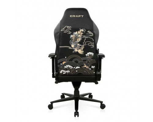 Игровое кресло DXRacer Craft CRA/D5000/NC1 Koi Fish компьютерное, до 115 кг, 4D, до 150 градусов, кожа PU, металл, цвет  черный с рисунком