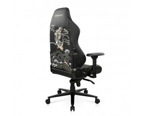 Игровое кресло DXRacer Craft CRA/D5000/NC1 Koi Fish компьютерное, до 115 кг, 4D, до 150 градусов, кожа PU, металл, цвет  черный с рисунком