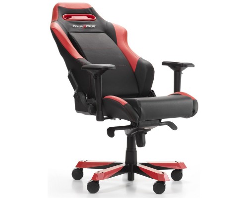 Игровое кресло DXRacer Iron OH/IS11/NR компьютерное, до 136 кг, кожа PU, металл, цвет  черный/красный