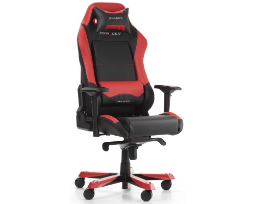 Игровое кресло DXRacer Iron OH/IS11/NR компьютерное, до 136 кг, кожа PU, металл, цвет  черный/красный