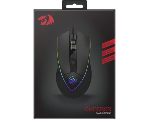 Мышь Redragon Emperor проводная, оптическая, 12400 dpi, USB, 8 кнопок, RGB подсветка, черная