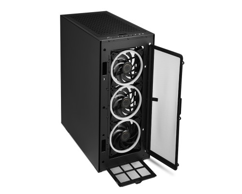 Корпус Sharkoon REV300 RGB E-ATX, ATX, mATX, Mini-ITX, Midi-Tower, 2 x USB 2.0, 2 x USB 3.0, USB Type-C, Audio, 4x 120mm fan, 3x 140mm fan, без БП, RGB, сталь/стекло, черный