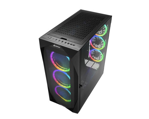 Корпус Sharkoon REV300 RGB E-ATX, ATX, mATX, Mini-ITX, Midi-Tower, 2 x USB 2.0, 2 x USB 3.0, USB Type-C, Audio, 4x 120mm fan, 3x 140mm fan, без БП, RGB, сталь/стекло, черный