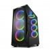 Корпус Sharkoon REV300 RGB E-ATX, ATX, mATX, Mini-ITX, Midi-Tower, 2 x USB 2.0, 2 x USB 3.0, USB Type-C, Audio, 4x 120mm fan, 3x 140mm fan, без БП, RGB, сталь/стекло, черный