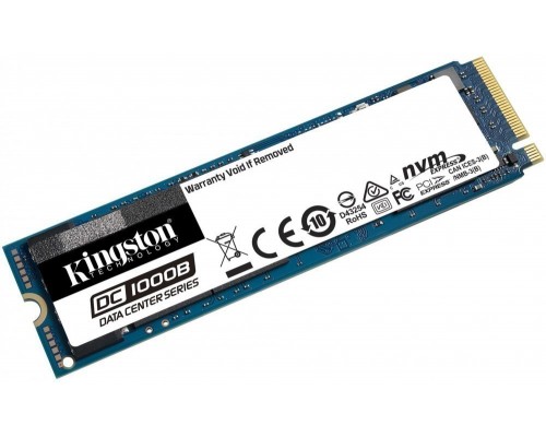 Накопитель Kingston DC1000B SEDC1000BM8/960G SSD, M.2, 960Gb, PCI-E 3.0 x4, чтение  3400 Мб/сек, запись  925 Мб/сек, 3D NAND, SMART, 1095 TBW