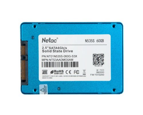 Твердотельный накопитель Netac N535S NT01N535S-060G-S3X SSD, 2.5