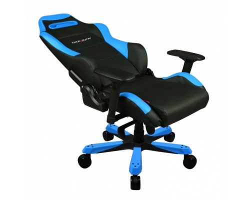 Игровое кресло DXRacer Iron OH/IS11/NB компьютерное, до 136 кг, кожа PU, металл, цвет  черный/синий