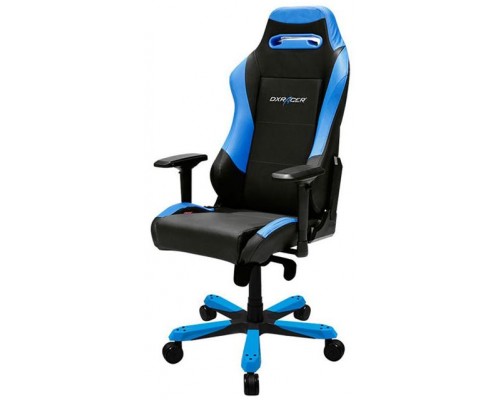 Игровое кресло DXRacer Iron OH/IS11/NB компьютерное, до 136 кг, кожа PU, металл, цвет  черный/синий