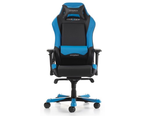 Игровое кресло DXRacer Iron OH/IS11/NB компьютерное, до 136 кг, кожа PU, металл, цвет  черный/синий