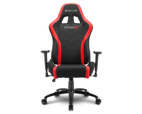 Игровое кресло Sharkoon Skiller SGS2 компьютерное, до 110 кг, ткань, сталь, цвет  черный/красный