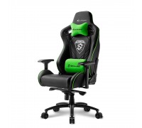 Игровое кресло Sharkoon Skiller SGS4 компьютерное, до 150 кг, кожа PU/PVC, цвет  черный/зеленый                                                                                                                                                           
