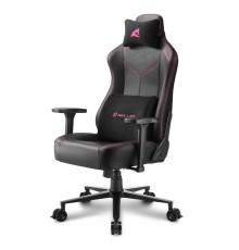 Игровое кресло Sharkoon Skiller SGS30 компьютерное, до 130 кг, кожа PU, сталь, 3D, 165° наклон,  цвет  черный/розовый                                                                                                                                     