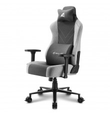 Игровое кресло Sharkoon Skiller SGS30 Fabric компьютерное, до 130 кг, ткань, сталь, 3D, 165° наклон,  цвет  черный/серый                                                                                                                                  