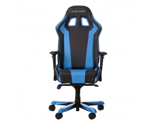 Игровое кресло DXRacer King OH/KS06/NB, до 150 кг, винил под карбон/кожа PU, металл, 4D, раскладывание спинки на 170°, цвет  черный/синий