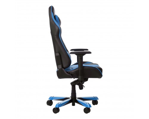 Игровое кресло DXRacer King OH/KS06/NB, до 150 кг, винил под карбон/кожа PU, металл, 4D, раскладывание спинки на 170°, цвет  черный/синий