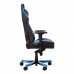 Игровое кресло DXRacer King OH/KS06/NB, до 150 кг, винил под карбон/кожа PU, металл, 4D, раскладывание спинки на 170°, цвет  черный/синий