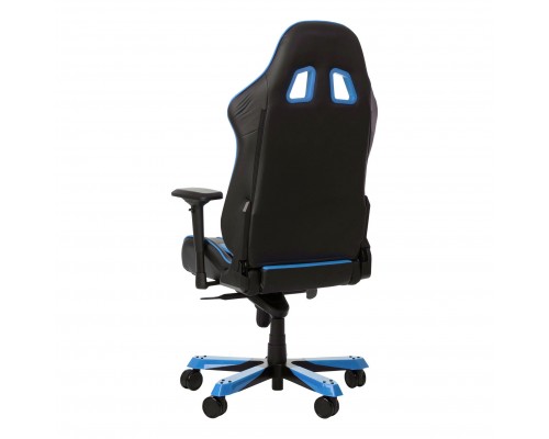 Игровое кресло DXRacer King OH/KS06/NB, до 150 кг, винил под карбон/кожа PU, металл, 4D, раскладывание спинки на 170°, цвет  черный/синий