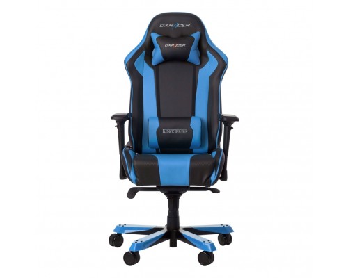 Игровое кресло DXRacer King OH/KS06/NB, до 150 кг, винил под карбон/кожа PU, металл, 4D, раскладывание спинки на 170°, цвет  черный/синий