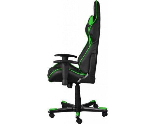 Игровое кресло DXRacer Formula OH/FE08/NE компьютерное, до 91 кг, кожа PU, металл, цвет  черный/зеленый