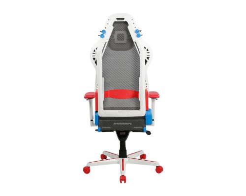 Игровое кресло DXRacer Air AIR/D7200/WRBG компьютерное, до 100 кг, 4D, до 150 градусов, кожа PU, металл, цвет  белый/серый/голубой/красный/желтый