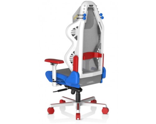 Игровое кресло DXRacer Air AIR/D7200/WRBG компьютерное, до 100 кг, 4D, до 150 градусов, кожа PU, металл, цвет  белый/серый/голубой/красный/желтый