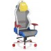 Игровое кресло DXRacer Air AIR/D7200/WRBG компьютерное, до 100 кг, 4D, до 150 градусов, кожа PU, металл, цвет  белый/серый/голубой/красный/желтый