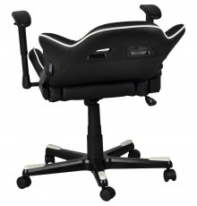 Игровое кресло DXRacer Formula OH/FE08/NW компьютерное, до 91 кг, кожа PU, металл, цвет  черный/белый                                                                                                                                                     