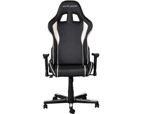 Игровое кресло DXRacer Formula OH/FE08/NW компьютерное, до 91 кг, кожа PU, металл, цвет  черный/белый