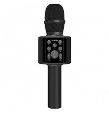 Микрофон Sven MK-960 SV-018276 Bluetooth, для вокала, 100-20000 Гц, 6 Вт, встроенный динамик, 1200 мAч, microSD, microUSB, черный                                                                                                                         
