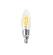 Умная LED лампочка Geozon FL-02 Filament, WiFi 802.11 b/g/n, E14, 2200K-5500K, 470 lm, C35, 5.5 Вт, AC 220-250В, до 15000 часов, прозрачная                                                                                                               