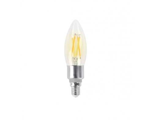 Умная LED лампочка Geozon FL-02 Filament, WiFi 802.11 b/g/n, E14, 2200K-5500K, 470 lm, C35, 5.5 Вт, AC 220-250В, до 15000 часов, прозрачная