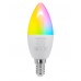 Умная LED лампочка Geozon RG-02 RGB, WiFi 802.11 b/g/n, E14, 2700K-6500K, C37, 350 lm, 4.5 Вт, AC 220-250В, до 15000 часов, белая + RGB