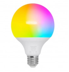 Умная LED лампочка Geozon RG-03 RGB, WiFi 802.11 b/g/n, E27, 2700K-6500K, G95, 1050 lm, 10 Вт, AC 220-250В, до 15000 часов, белая + RGB                                                                                                                   
