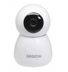 Умная камера Geozon SV-01 CMOS 720p, 25 кадр/с, 1Мп, microSD 128Gb, DC 5V/1.5A, 500 Вт, microUSB, поворотная, авт.запись  по событию, по тревоге, белая                                                                                                   