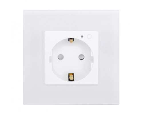 Умная розетка Geozon WP-01 встраиваемая, WiFi 802.11 b/n/g 2.4 Ггц, 1 гнездо, 16 А, 250 В, 3520 Вт, заземляющий контакт, прижимной контакт, белая