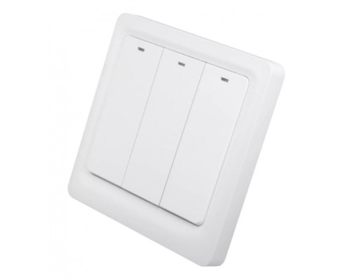 Умный выключатель Geozon WS-06 встраиваемый, механический, 3 кнопки, WiFi 802.11 b/n/g 2.4 Ггц, 240 В, iOS, Android, белый