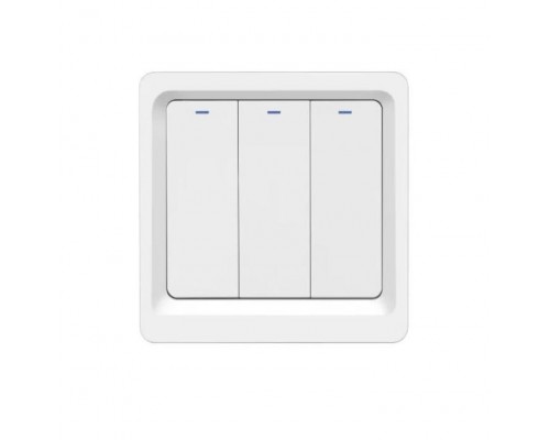 Умный выключатель Geozon WS-06 встраиваемый, механический, 3 кнопки, WiFi 802.11 b/n/g 2.4 Ггц, 240 В, iOS, Android, белый