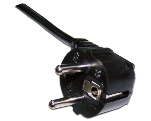 Шнур питания C19-Schuko угловая, 3х1.5, 220В, 16А, черный, 0.5 метра