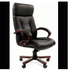 Офисное кресло Chairman 421 Россия кожа черная                                                                                                                                                                                                            