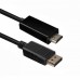 Кабель ACD-DDHM2-18B [ACD-DDHM2-18B] DisplayPort 1.2, DP-HDMI, Golden Plated, 20m/19m, Черный,  1.8м (742453)