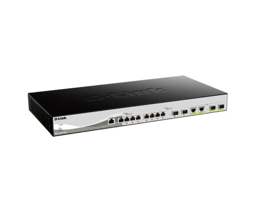 Настраиваемый коммутатор DXS-1210-12TC/A2A Smart уровня 2+ с 8 портами 10GBase-T, 2 портами 10GBase-X SFP+ и 2 комбо-портами 10GBase-T/10GBase-X SFP+