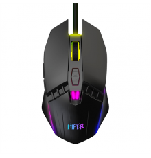 Мышь Gaming Mouse HIPER MX-R100 Black (6D, 3600DPI, 1.5m cable, USB)                                                                                                                                                                                      