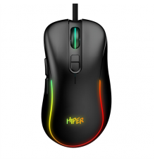 Мышь Gaming Mouse HIPER MX-R300 Black (7D, 7200DPI, 1.5m cable, USB)                                                                                                                                                                                      