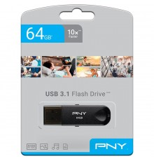 Память (USB flash) PNY 64GB ATTCLA USB 3.0 BLKTRNBLK                                                                                                                                                                                                      