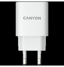 Адаптер питания Canyon, PD 20W/QC3.0 18W WALL Charger with 1-USB A+ 1-USB-C   Input: 100V-240V, Output: 1 port charge: USB-C:PD 20W (5V3A/9V2.22A/12V1.67A) , USB-A:QC3.0 18W (5V3A/9V2.0A/12V1.5A), 2 port charge: common charge,  total 5V, 3A, Eu plug 