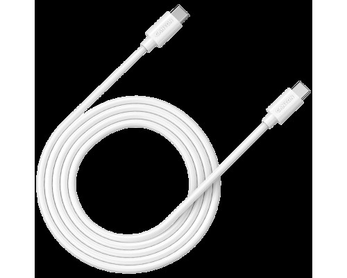 Кабель USB 100W, 20V/ 5A, typeC to Type C, 2M with Emark, Power wire :20AWG*4C,Signal wires :28AWG*4C,OD4.5mm, PVC ,white